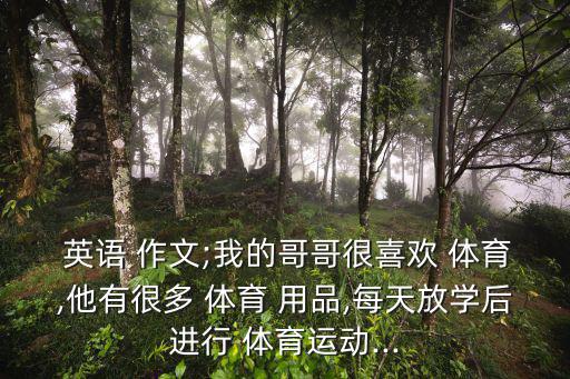 你有什么體育用品英語作文,選區(qū)競選廣播學生如何朗讀