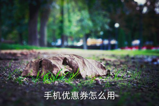 手機優(yōu)惠券怎么用