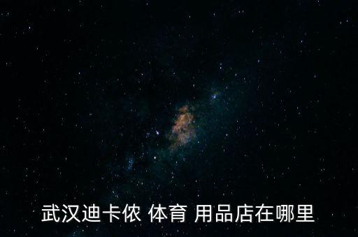 武漢迪卡儂 體育 用品店在哪里