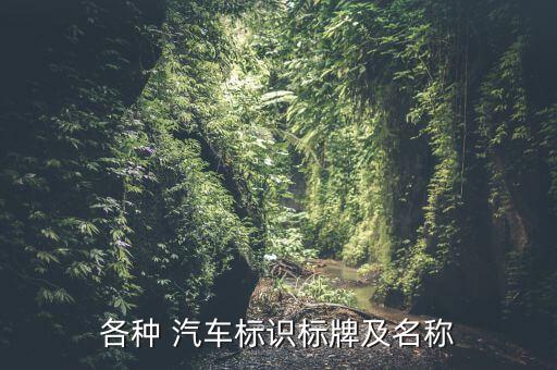 各種 汽車標識標牌及名稱
