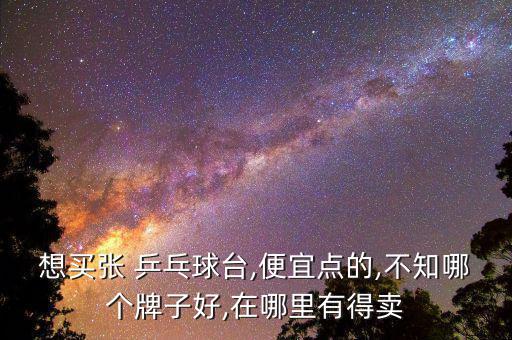 想買張 乒乓球臺,便宜點的,不知哪個牌子好,在哪里有得賣