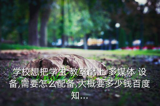 學(xué)校想把學(xué)生 教室配上 多媒體 設(shè)備,需要怎么配備,大概要多少錢百度知...