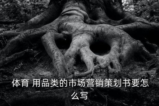  體育 用品類的市場營銷策劃書要怎么寫