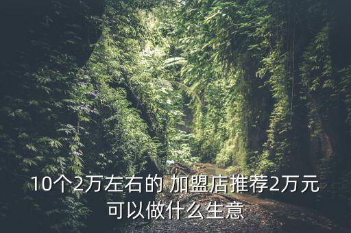 10個(gè)2萬(wàn)左右的 加盟店推薦2萬(wàn)元可以做什么生意