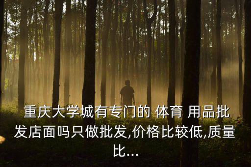  重慶大學(xué)城有專門的 體育 用品批發(fā)店面嗎只做批發(fā),價(jià)格比較低,質(zhì)量比...