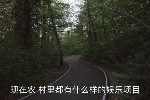 現(xiàn)在農(nóng) 村里都有什么樣的娛樂項目