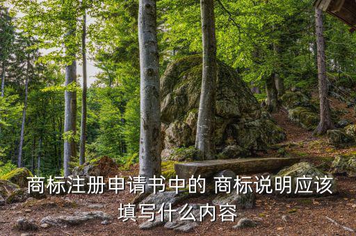  商標(biāo)注冊申請書中的 商標(biāo)說明應(yīng)該填寫什么內(nèi)容
