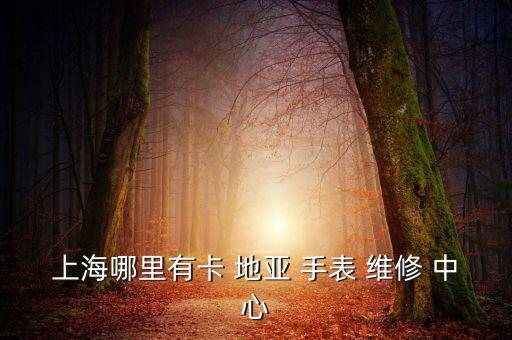 上海哪里有卡 地亞 手表 維修 中心