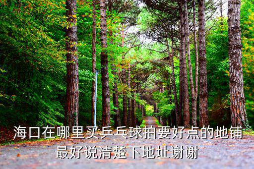  海口在哪里買乒乓球拍要好點(diǎn)的地鋪?zhàn)詈谜f(shuō)清楚下地址謝謝