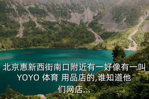 北京惠新西街南口附近有一好像有一叫YOYO 體育 用品店的,誰知道他們網(wǎng)店...