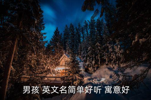  男孩 英文名簡(jiǎn)單好聽 寓意好