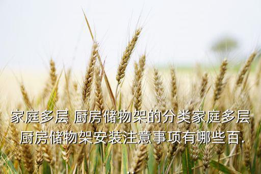 家庭多層 廚房儲(chǔ)物架的分類家庭多層 廚房儲(chǔ)物架安裝注意事項(xiàng)有哪些百...