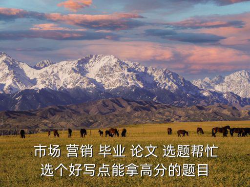  市場 營銷 畢業(yè) 論文 選題幫忙選個好寫點能拿高分的題目