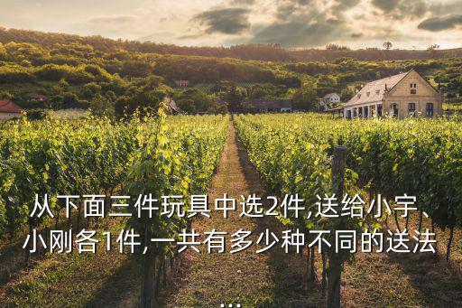 從下面三件玩具中選2件,送給小宇、小剛各1件,一共有多少種不同的送法...