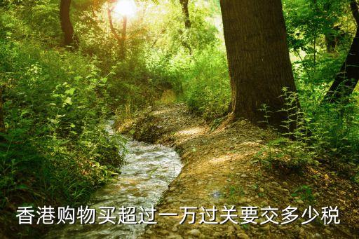 香港購(gòu)物買超過(guò)一萬(wàn)過(guò)關(guān)要交多少稅