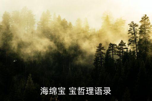 海綿寶 寶哲理語錄