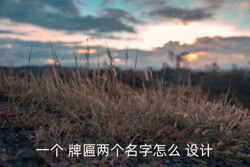 一個 牌匾兩個名字怎么 設(shè)計