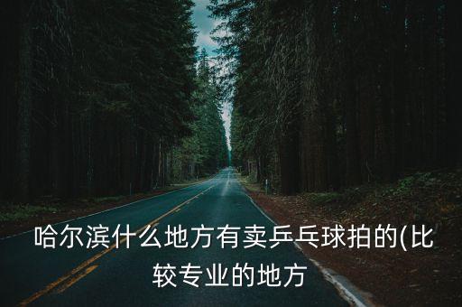  哈爾濱什么地方有賣乒乓球拍的(比較專業(yè)的地方