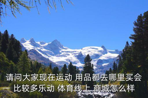 請問大家現(xiàn)在運(yùn)動(dòng) 用品都去哪里買會比較多樂動(dòng) 體育線上 商城怎么樣