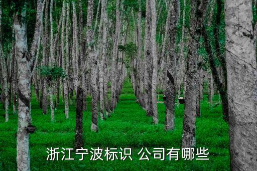 浙江寧波標(biāo)識(shí) 公司有哪些