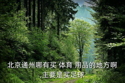 北京通州哪有買(mǎi) 體育 用品的地方啊,主要是買(mǎi)足球