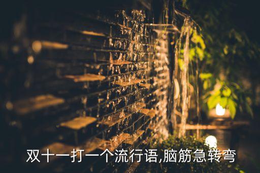  雙十一打一個(gè)流行語,腦筋急轉(zhuǎn)彎