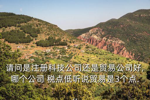 請問是注冊科技公司還是貿(mào)易公司好,哪個公司 稅點低聽說貿(mào)易是3個點...