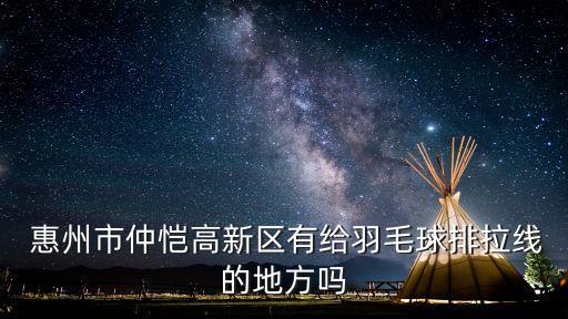  惠州市仲愷高新區(qū)有給羽毛球排拉線(xiàn)的地方嗎