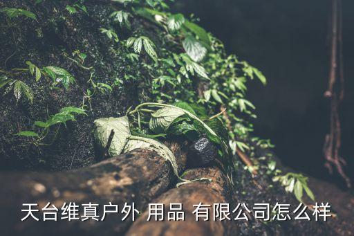 天臺(tái)維真戶外 用品 有限公司怎么樣