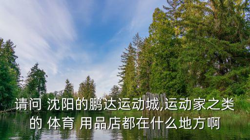 請(qǐng)問(wèn) 沈陽(yáng)的鵬達(dá)運(yùn)動(dòng)城,運(yùn)動(dòng)家之類(lèi)的 體育 用品店都在什么地方啊