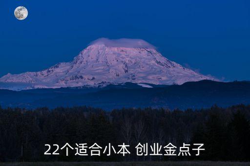 22個(gè)適合小本 創(chuàng)業(yè)金點(diǎn)子