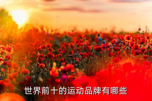 世界前十的運(yùn)動品牌有哪些