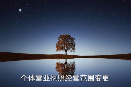 個(gè)體營(yíng)業(yè)執(zhí)照經(jīng)營(yíng)范圍變更