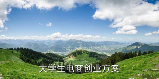 大學生電商創(chuàng)業(yè)方案