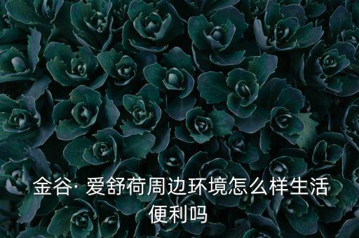  金谷· 愛舒荷周邊環(huán)境怎么樣生活便利嗎