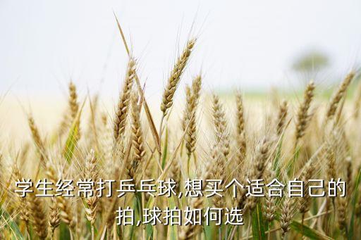 學(xué)生經(jīng)常打乒乓球,想買(mǎi)個(gè)適合自己的拍,球拍如何選