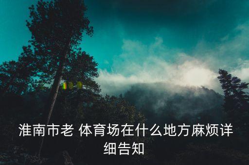  淮南市老 體育場在什么地方麻煩詳細(xì)告知