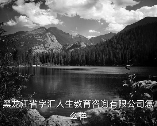 黑龍江省字匯人生教育咨詢有限公司怎么樣