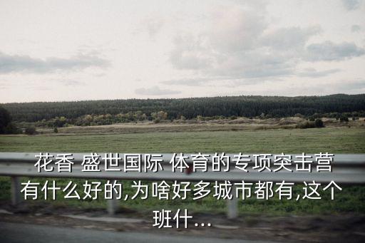  花香 盛世國際 體育的專項(xiàng)突擊營有什么好的,為啥好多城市都有,這個班什...
