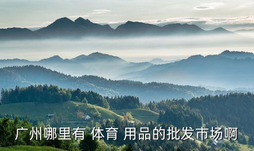 廣州哪里有 體育 用品的批發(fā)市場啊