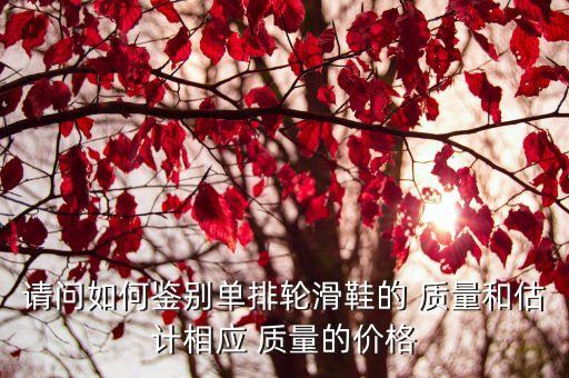 請問如何鑒別單排輪滑鞋的 質(zhì)量和估計相應(yīng) 質(zhì)量的價格