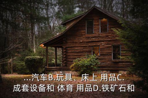 ...汽車B.玩具、床上 用品C.成套設(shè)備和 體育 用品D.鐵礦石和