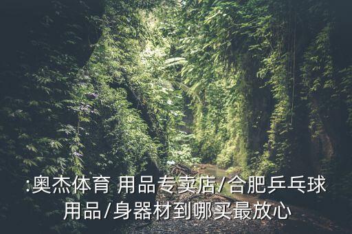 :奧杰體育 用品專(zhuān)賣(mài)店/合肥乒乓球 用品/身器材到哪買(mǎi)最放心