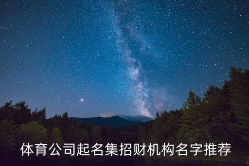  體育公司起名集招財機構(gòu)名字推薦