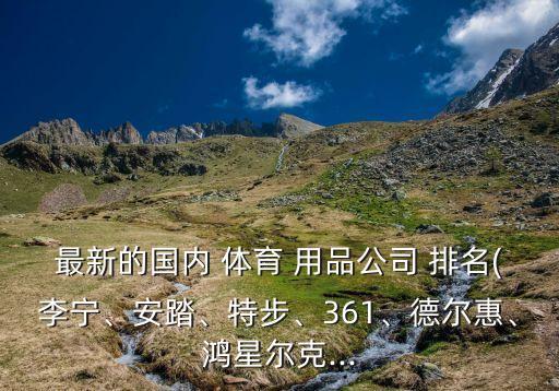 最新的國內(nèi) 體育 用品公司 排名(李寧、安踏、特步、361、德爾惠、鴻星爾克...