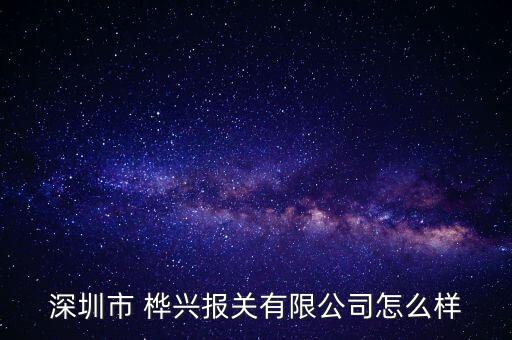 深圳市 樺興報關有限公司怎么樣