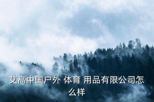 艾高中國戶外 體育 用品有限公司怎么樣