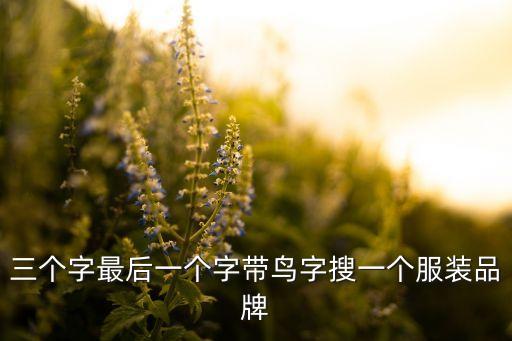 三個(gè)字最后一個(gè)字帶鳥字搜一個(gè)服裝品牌