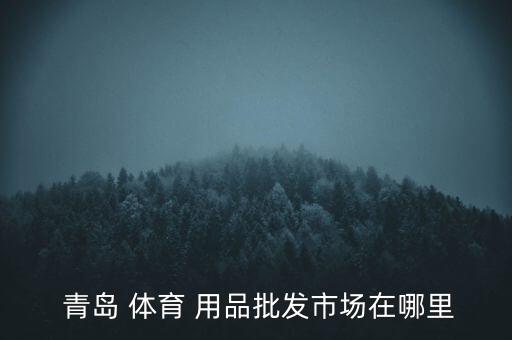  青島 體育 用品批發(fā)市場在哪里