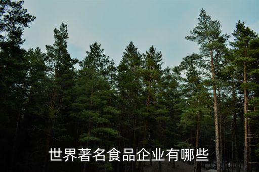 世界著名食品企業(yè)有哪些